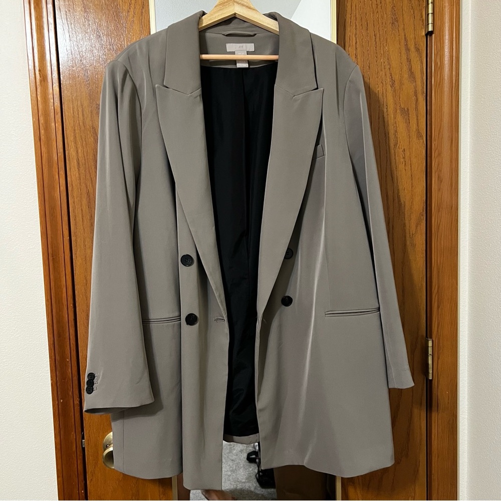 H&M Double Breasted Jacket Blazer XXL - Picture 4 of 5